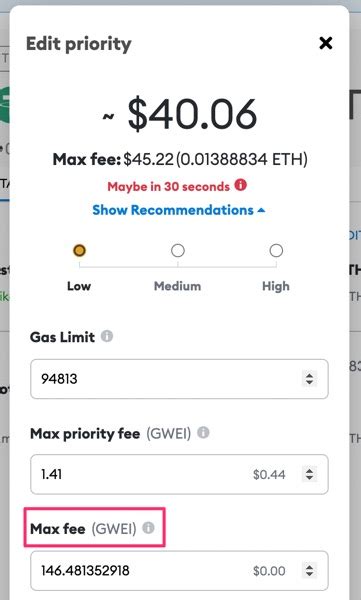 Metamask: Metamask mint fee too high
